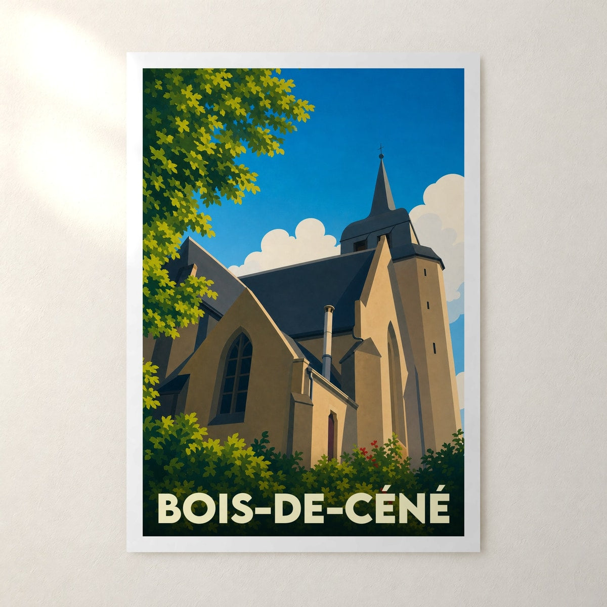 Affiche Bois-de-Céné – sans cadre, accrochée au mur