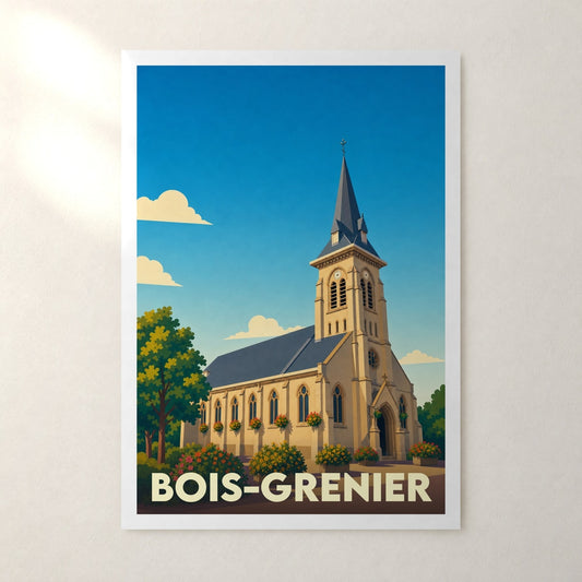Affiche Bois-Grenier – sans cadre, accrochée au mur
