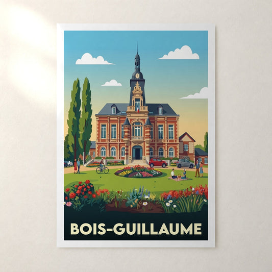 Affiche Bois-Guillaume – sans cadre, accrochée au mur