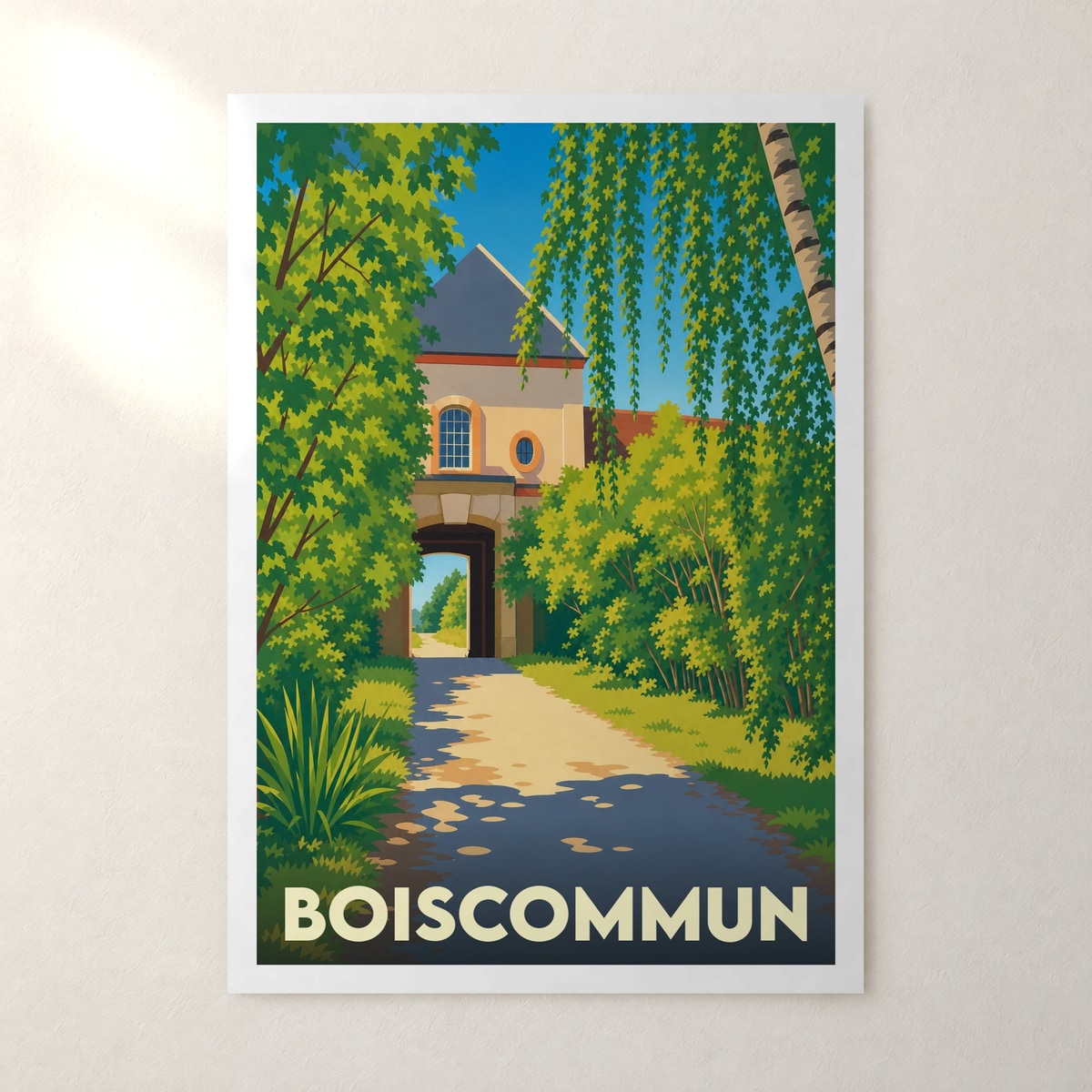 Affiche Boiscommun – sans cadre, accrochée au mur