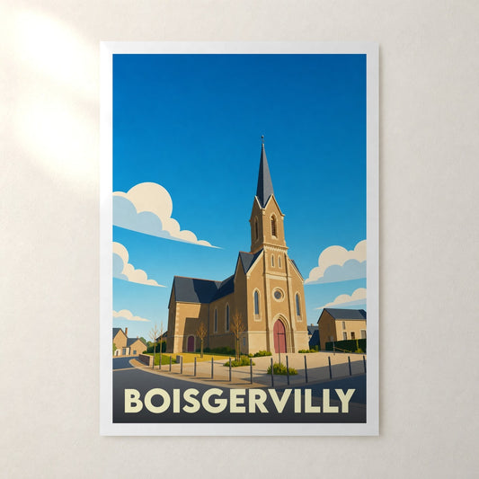 Affiche Boisgervilly – sans cadre, accrochée au mur