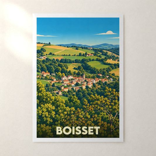 Affiche Boisset (Cantal) – sans cadre, accrochée au mur
