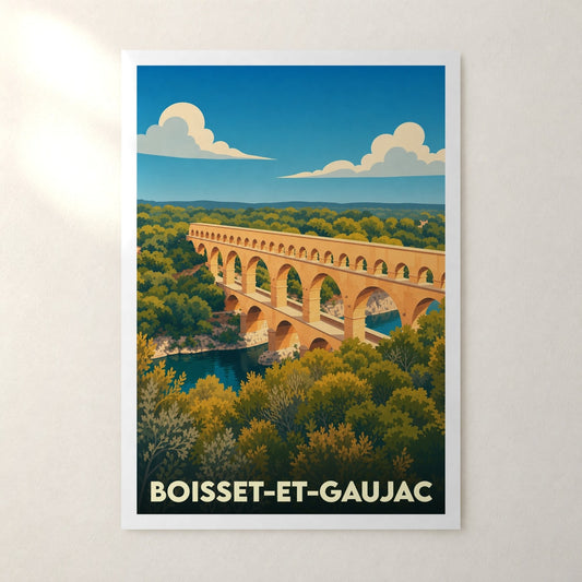 Affiche Boisset-et-Gaujac – sans cadre, accrochée au mur