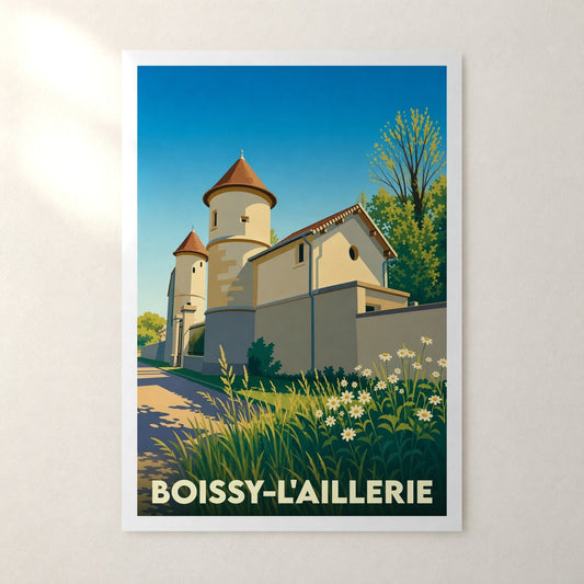 Affiche Boissy-l'Aillerie – sans cadre, accrochée au mur