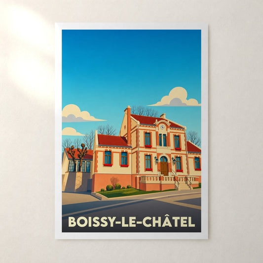 Affiche Boissy-le-Châtel – sans cadre, accrochée au mur