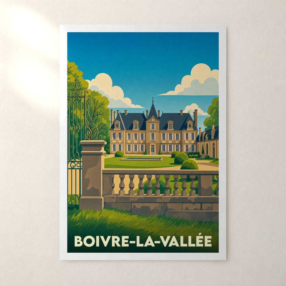 Affiche Boivre-la-Vallée – sans cadre, accrochée au mur