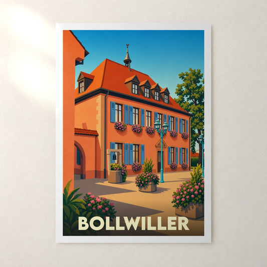 Affiche Bollwiller – sans cadre, accrochée au mur