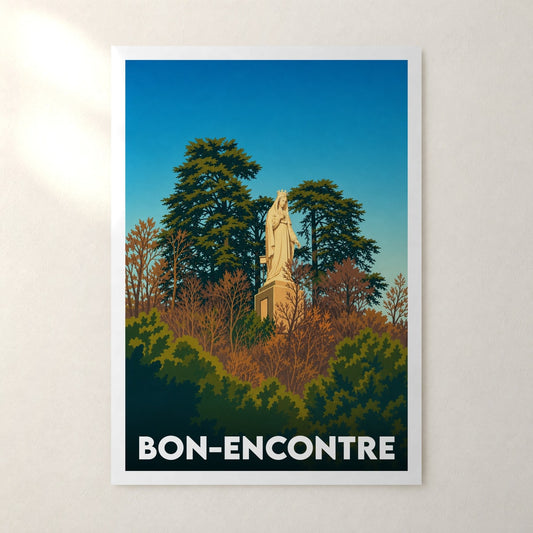 Affiche Bon-Encontre – sans cadre, accrochée au mur