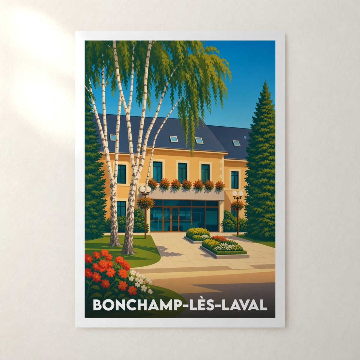 Affiche Bonchamp-lès-Laval – sans cadre, accrochée au mur