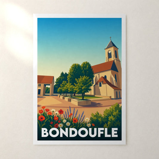 Affiche Bondoufle – sans cadre, accrochée au mur