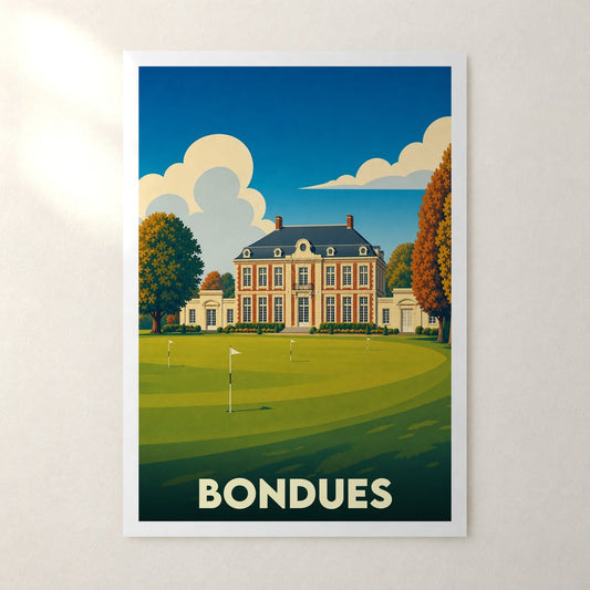Affiche Bondues – sans cadre, accrochée au mur