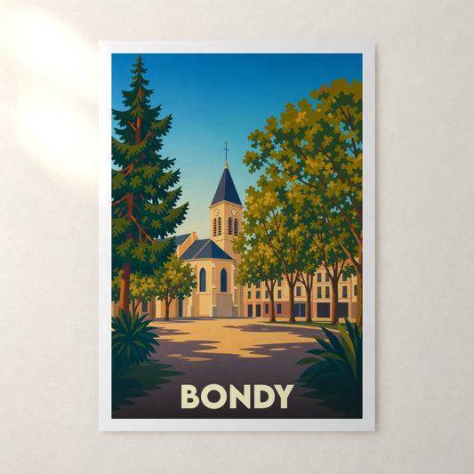 Affiche Bondy – sans cadre, accrochée au mur