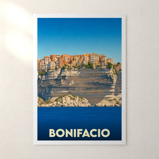 Affiche Bonifacio – sans cadre, accrochée au mur