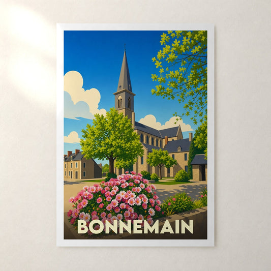 Affiche Bonnemain – sans cadre, accrochée au mur