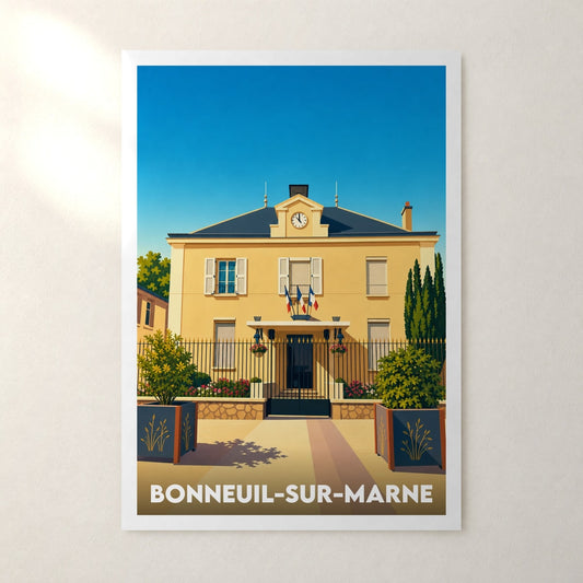 Affiche Bonneuil-sur-Marne – sans cadre, accrochée au mur