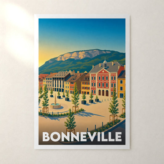 Affiche Bonneville – sans cadre, accrochée au mur