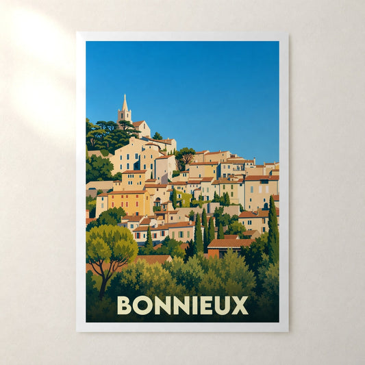 Affiche Bonnieux – sans cadre, accrochée au mur
