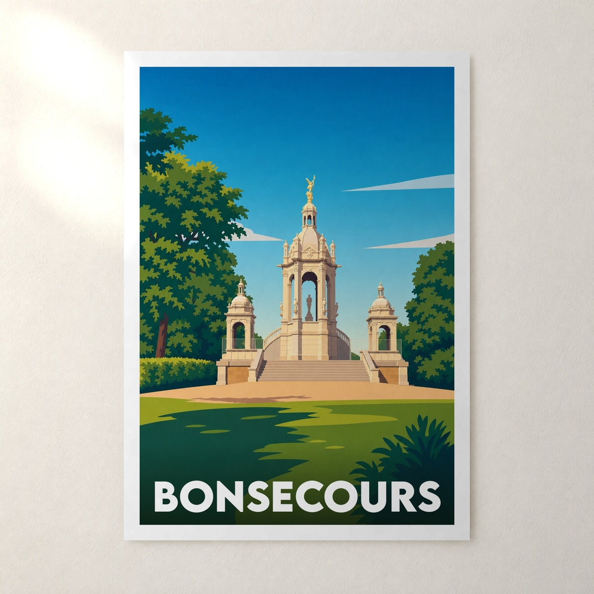 Affiche Bonsecours – sans cadre, accrochée au mur