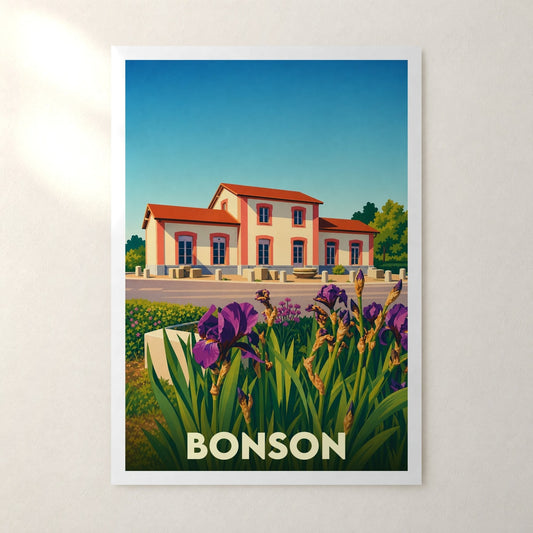 Affiche Bonson – sans cadre, accrochée au mur