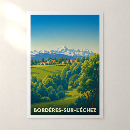 Affiche Bordères-sur-l'Échez – sans cadre, accrochée au mur