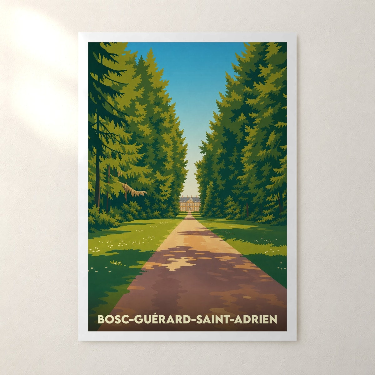 Affiche Bosc-Guérard-Saint-Adrien – sans cadre, accrochée au mur