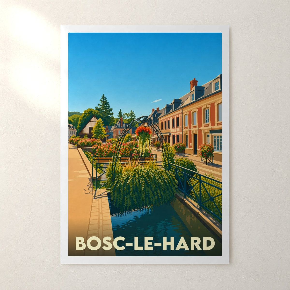 Affiche Bosc-le-Hard – sans cadre, accrochée au mur