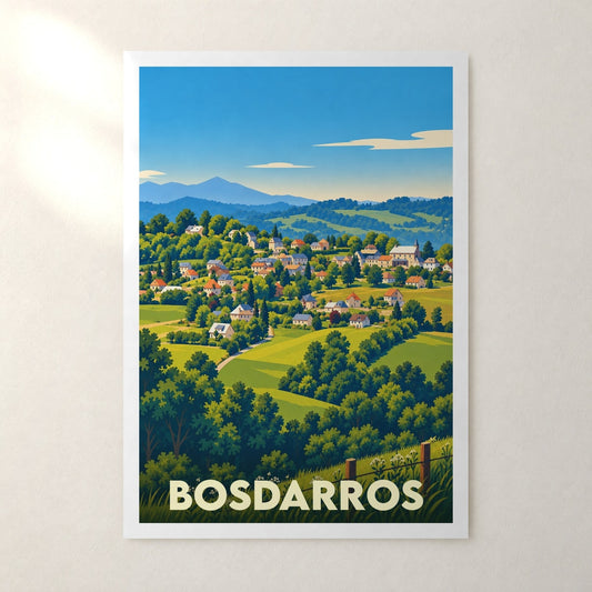 Affiche Bosdarros – sans cadre, accrochée au mur