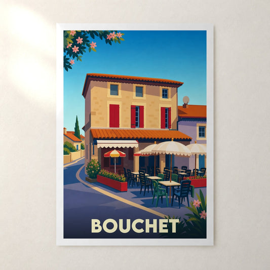 Affiche Bouchet – sans cadre, accrochée au mur