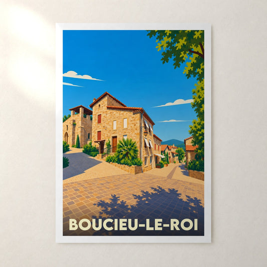 Affiche Boucieu-le-Roi – sans cadre, accrochée au mur