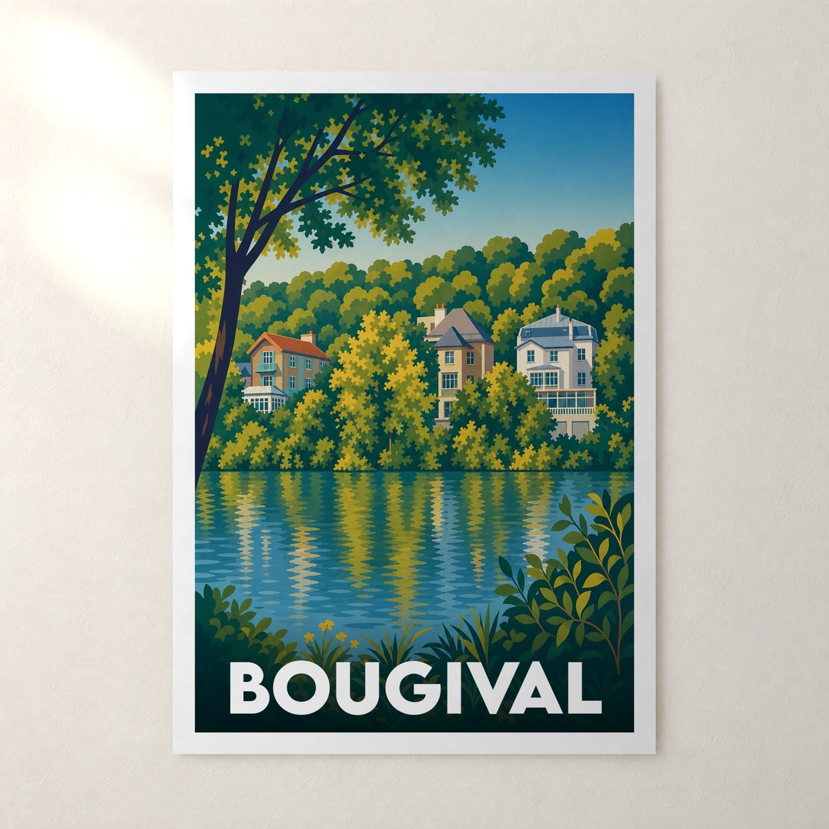 Affiche Bougival – sans cadre, accrochée au mur