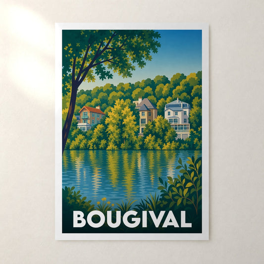 Affiche Bougival – sans cadre, accrochée au mur