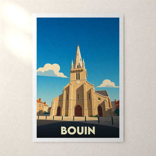 Affiche Bouin – sans cadre, accrochée au mur