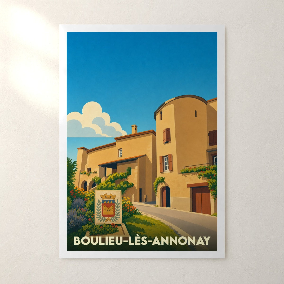 Affiche Boulieu-lès-Annonay – sans cadre, accrochée au mur