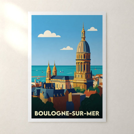 Affiche Boulogne-sur-Mer – sans cadre, accrochée au mur