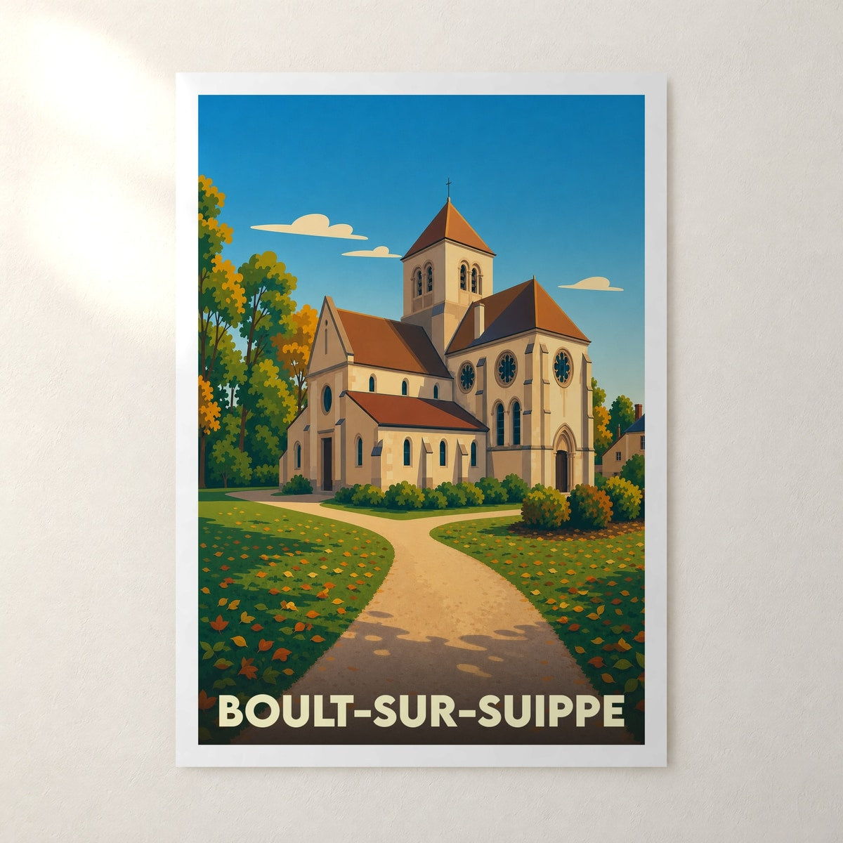 Affiche Boult-sur-Suippe – sans cadre, accrochée au mur