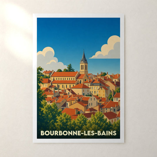 Affiche Bourbonne-les-Bains – sans cadre, accrochée au mur