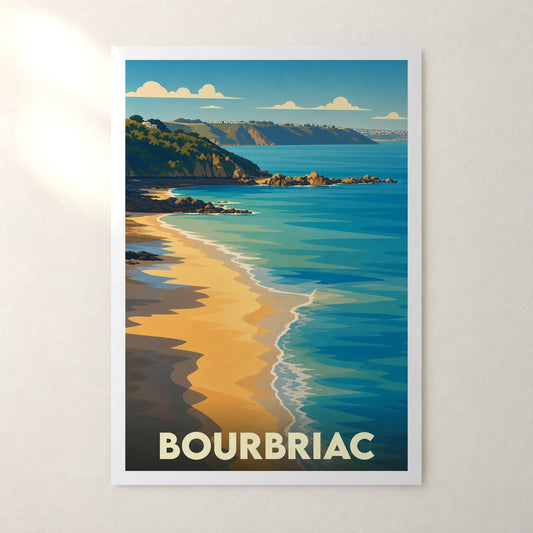 Affiche Bourbriac – sans cadre, accrochée au mur