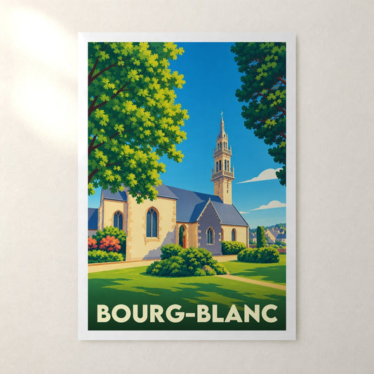 Affiche Bourg-Blanc – sans cadre, accrochée au mur