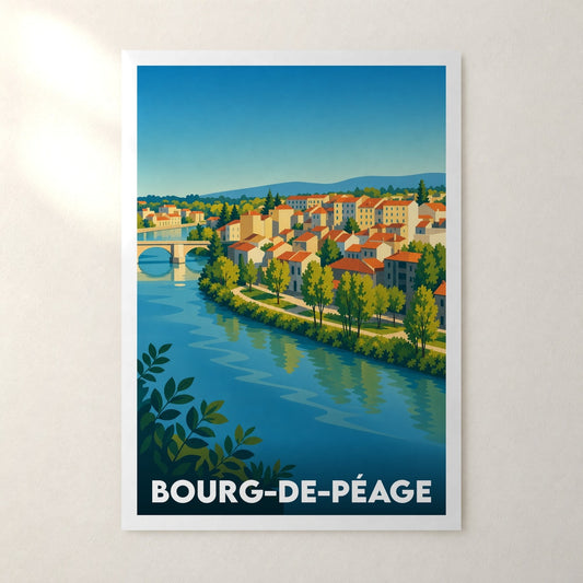 Affiche Bourg-de-Péage – sans cadre, accrochée au mur