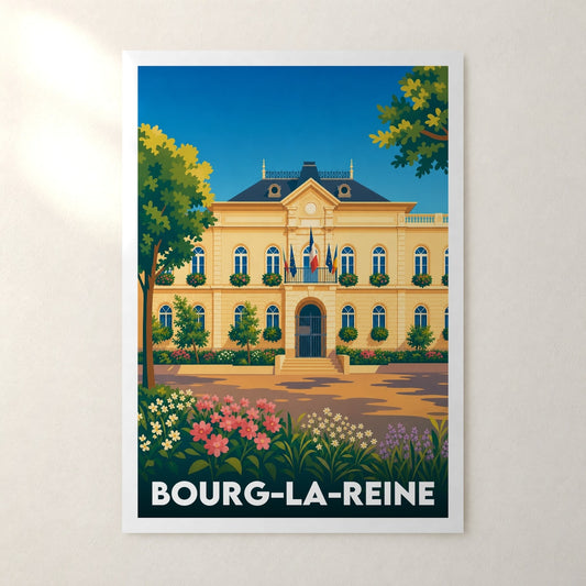 Affiche Bourg-la-Reine – sans cadre, accrochée au mur
