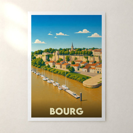 Affiche Bourg – sans cadre, accrochée au mur