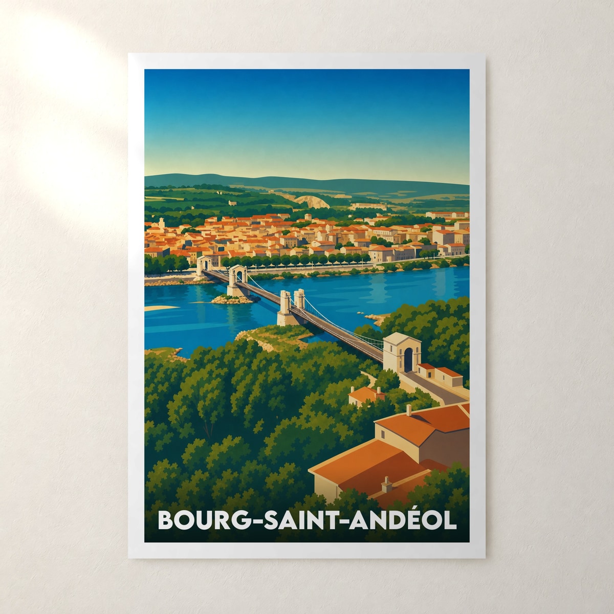 Affiche Bourg-Saint-Andéol – sans cadre, accrochée au mur