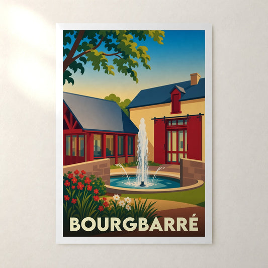 Affiche Bourgbarré – sans cadre, accrochée au mur