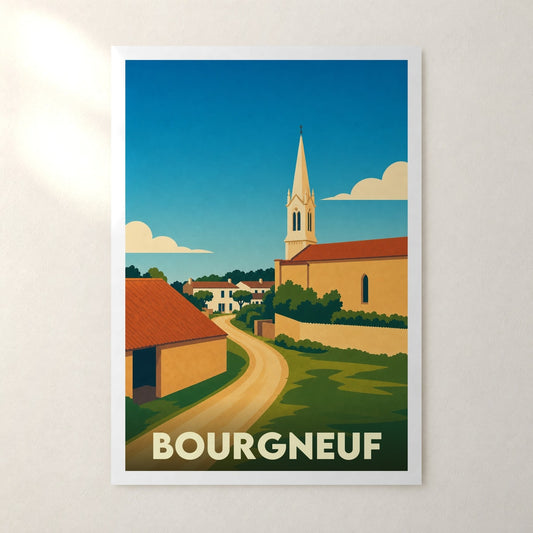 Affiche Bourgneuf – sans cadre, accrochée au mur