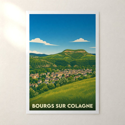 Affiche Bourgs sur Colagne – sans cadre, accrochée au mur