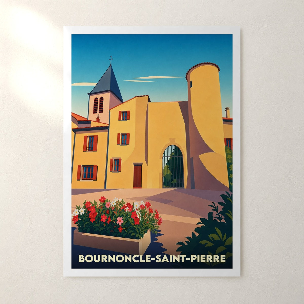 Affiche Bournoncle-Saint-Pierre – sans cadre, accrochée au mur