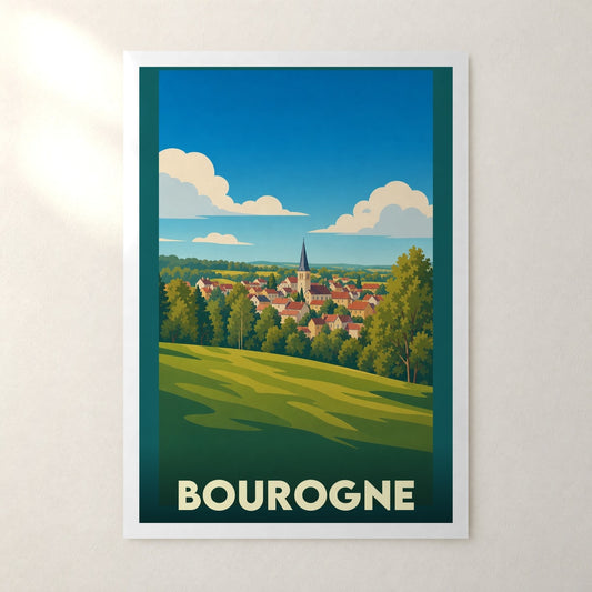 Affiche Bourogne – sans cadre, accrochée au mur