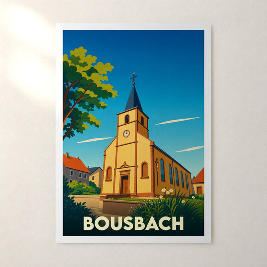 Affiche Bousbach – sans cadre, accrochée au mur