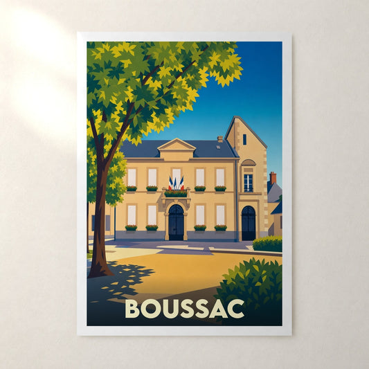 Affiche Boussac – sans cadre, accrochée au mur