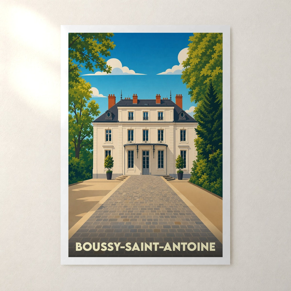 Affiche Boussy-Saint-Antoine – sans cadre, accrochée au mur